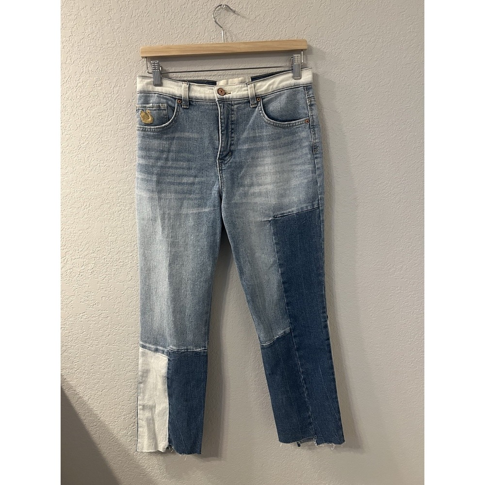 Gloria Vanderbilt x‎ Chrisitian Siriano Miles Patchwork Ankle Jeans Women's 27/4
